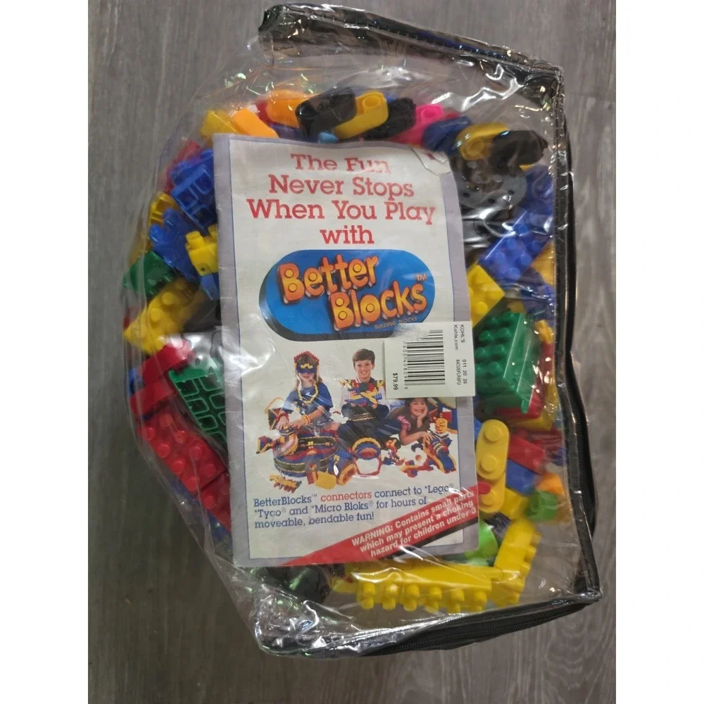 Vintage HUGE Better Blocks 90s Building Blocks And ‎ Book Ideas Over 760 Peaces